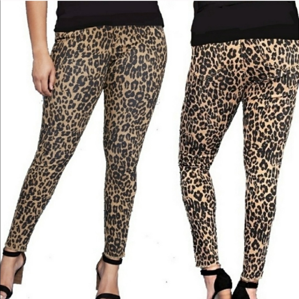 Leopard print skinny jeans Lane Bryant